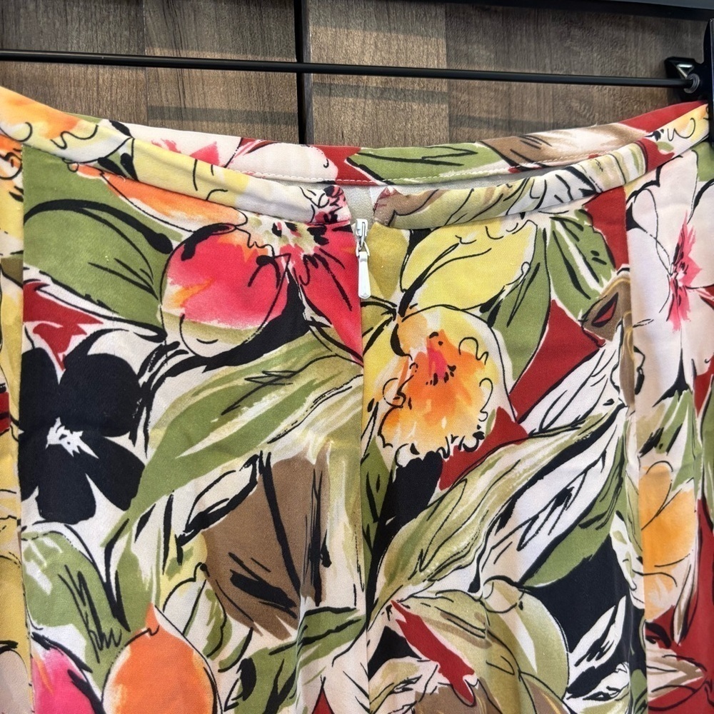 Talbots Vintage Silk MIDI Skirt size 12 Floral lined - Picture 6 of 12